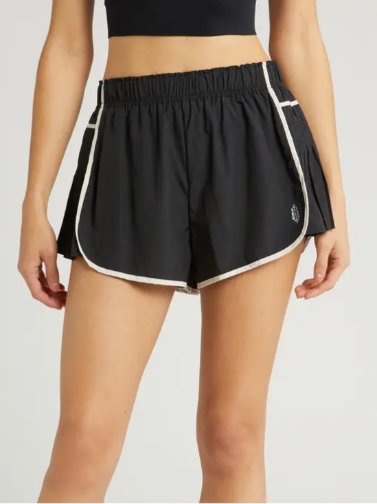 FP Movement by Free People Pants - FP Movement by Free People Black Athletic Shorts with White Trim